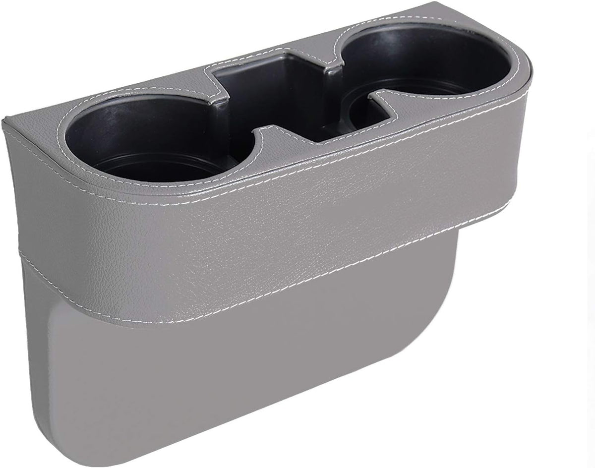 Car Seat Gap Filler Organizer with Cup Holder, Gray