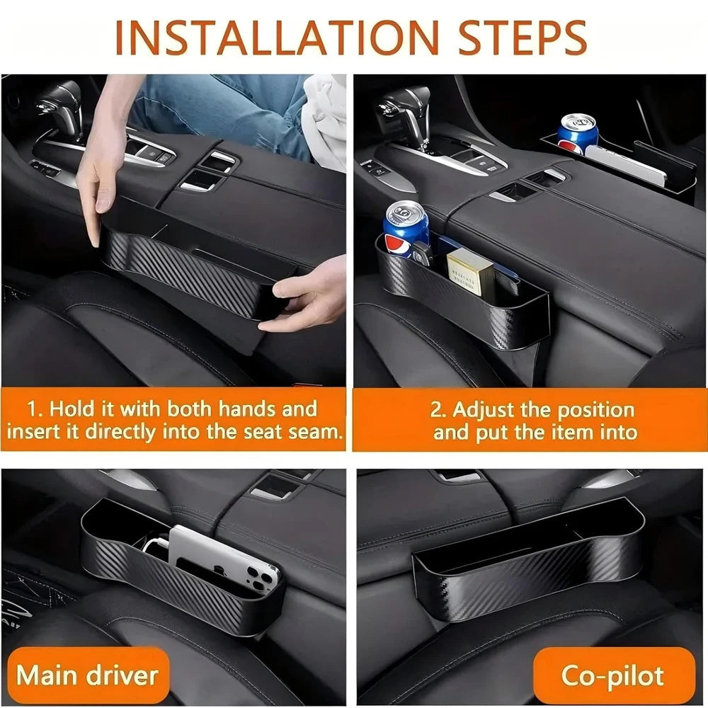 Car Seat Gap Storage Box, Multi-Functional Car Seat Storage Box, Can Store Mobile Phones, Keys, and Car Utility Accessories