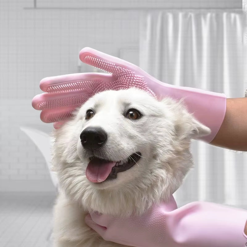 Pet Grooming Cleaning Gloves Dog Cat Bathing Shampoo Glove Pet Accessories for Cats Shower Cleaning Tools