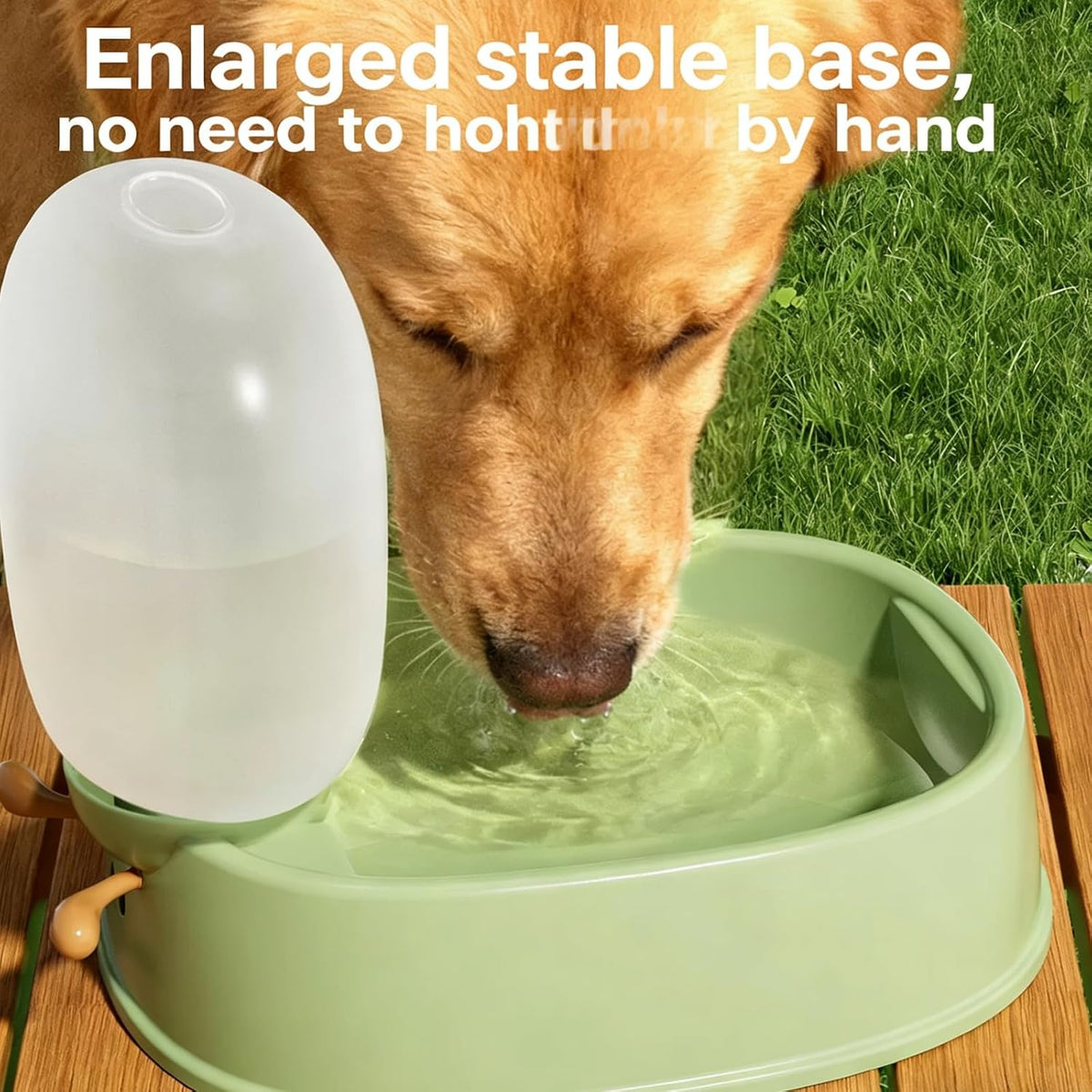 Portable Pet Water Bottle & Bowl, 17Oz Leak - Proof Travel Dispenser for Outdoor Walking, Hiking(Yellow)