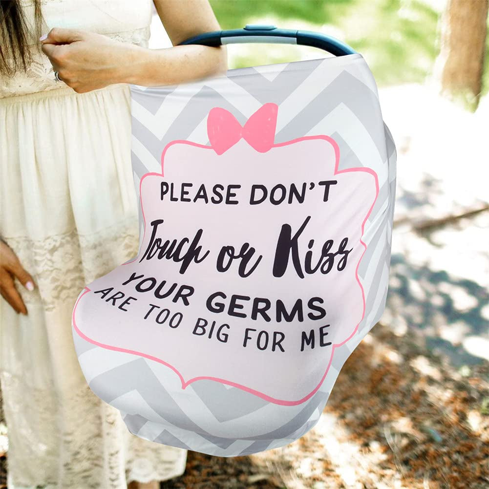 Baby Car Seat Cover, No Touch Sign Carseat Canopy & Nursing Covers