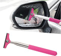 38.6 Inch Telescopic Mirror Squeegee, Black Flag on Pink