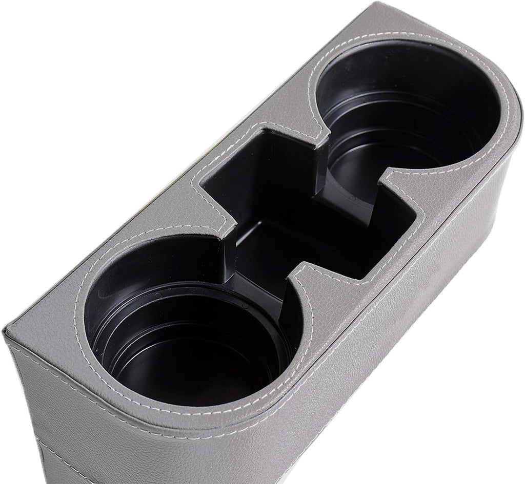 Car Seat Gap Filler Organizer with Cup Holder, Gray