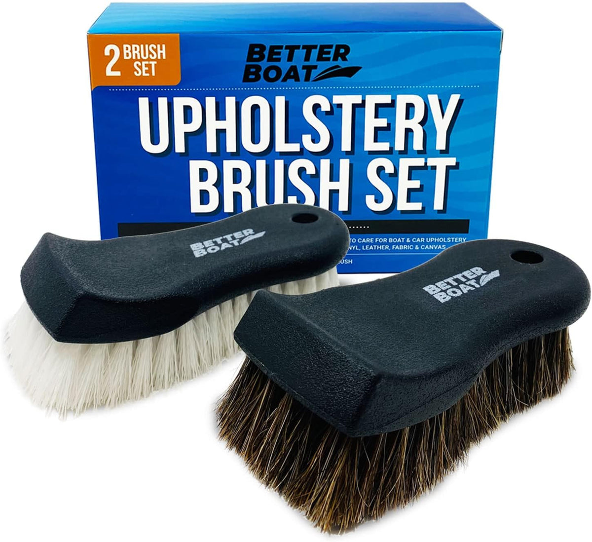 Upholstery Brush Set, Carpet and Car Cleaning Brushes, Horsehair Detailing