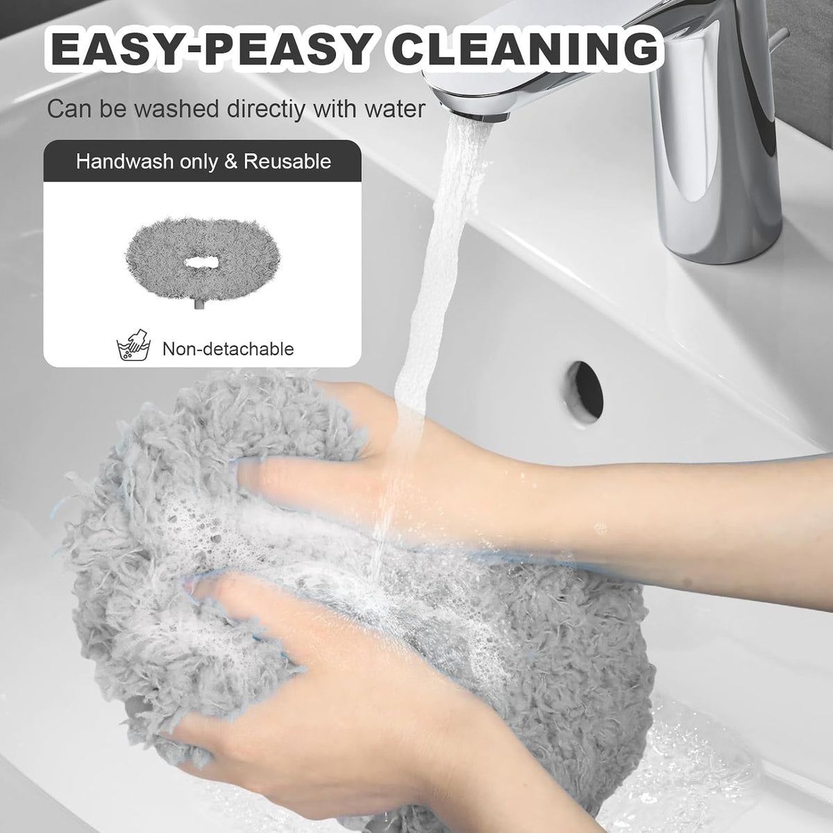 Ceiling Fan Cleaner Duster, Adjustable Microfiber Duster, Gray