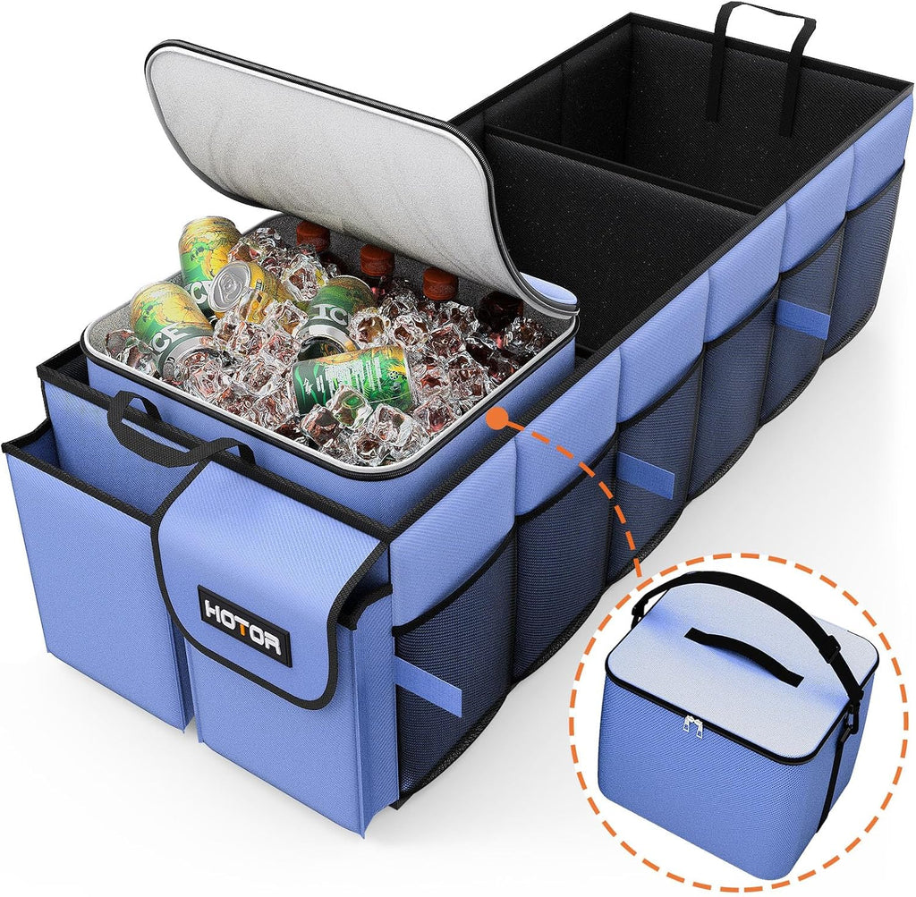 Trunk Organizer, Sturdy Foldable with Cooler for Car, Sudan & SUV