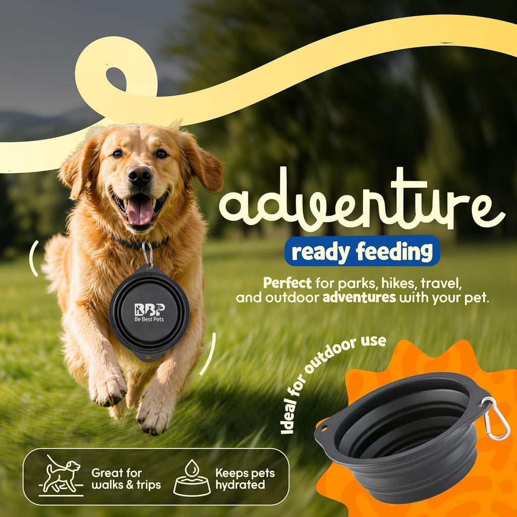 Collapsible Dog Bowls 28Oz, Silicone Travel Dog Bowls 2-Pack