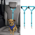 2 Pack Dog Seat Belt for Car, Headrest Restraint Nylon Safety Straps