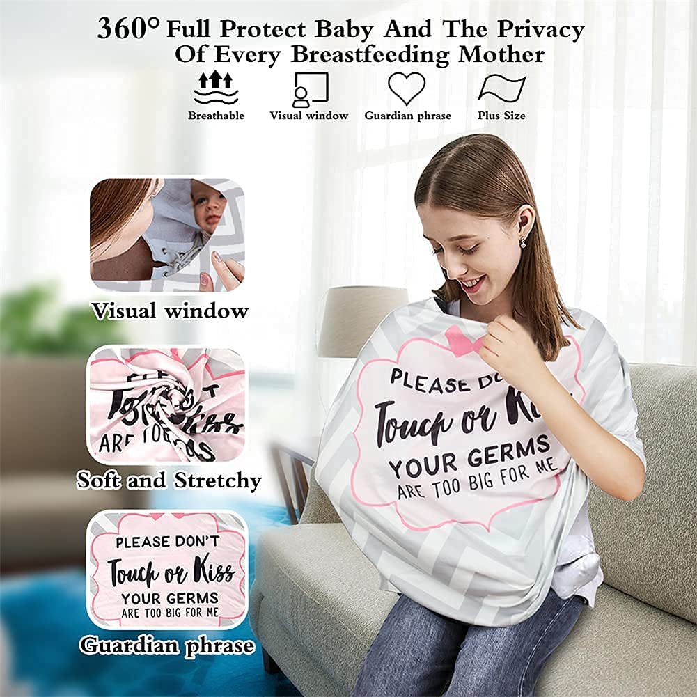Baby Car Seat Cover, No Touch Sign Carseat Canopy & Nursing Covers