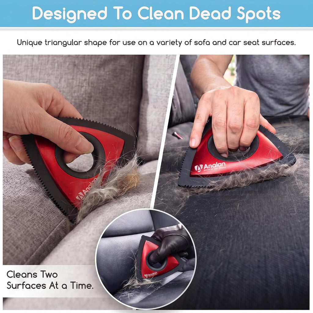 Mini Pet Hair Remover for Car Detailing Dog Hair Tool Brush(Red)
