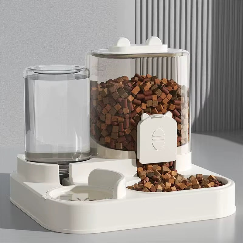 Automatic Feeder Dog Cat Food Bowl with Water Fountain Large Capacity Pet Food Storage Dispenser Container Puppy Pet Accessories