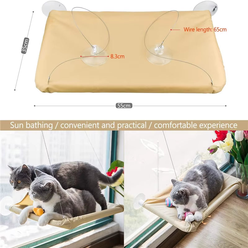 Cute Pet Hanging Beds Bearing 20Kg Cat Sunny Window Seat Mount Pet Cat Hammock Comfortable Cat Pet Bed Shelf Seat Beds