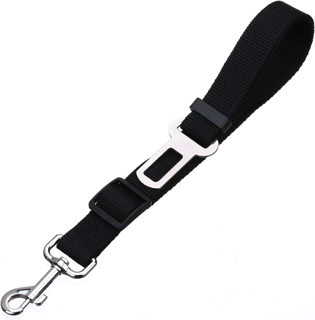 2 Packs Adjustable Length Pet Dog Cat Car Seat Belt Pet Seat Belt Pet Accessories for Dogs Cats and Pets (Black)