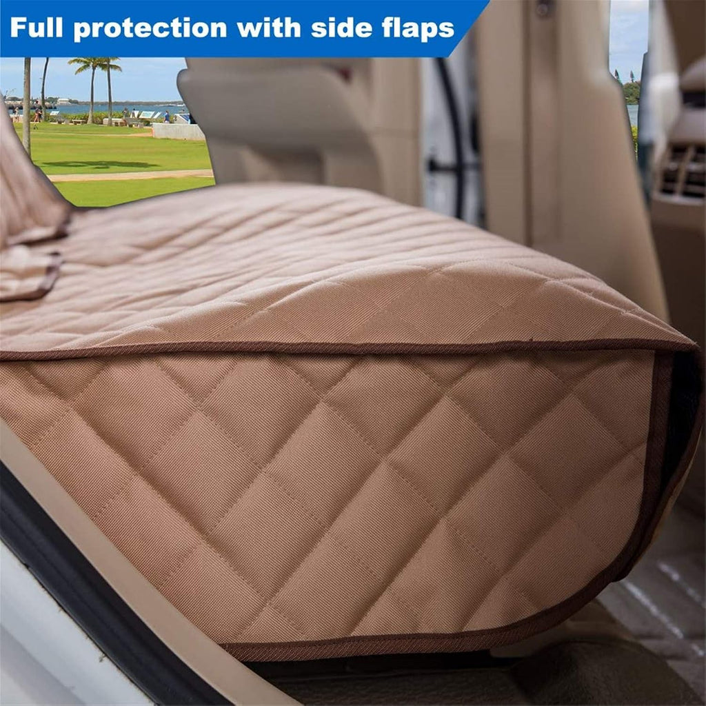 Bench Car Seat Cover Protector, Waterproof Heavy-Duty, Tan