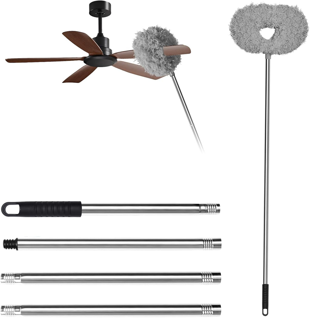Ceiling Fan Cleaner Duster, Adjustable Microfiber Duster, Gray