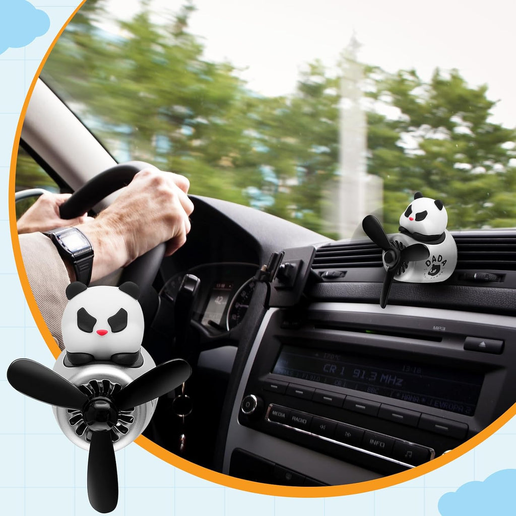 2 Pack Car Air Freshener Dog & Panda Vent Clip Diffuser