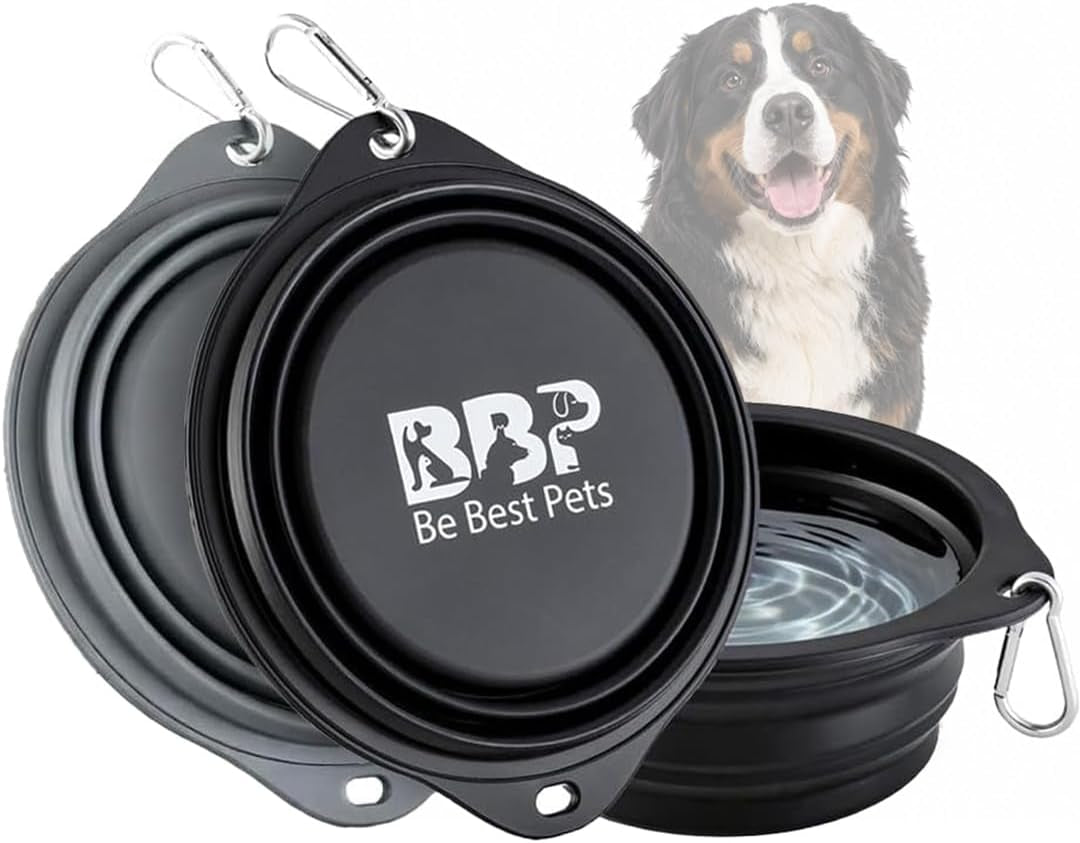 Collapsible Dog Bowls 28Oz, Silicone Travel Dog Bowls 2-Pack
