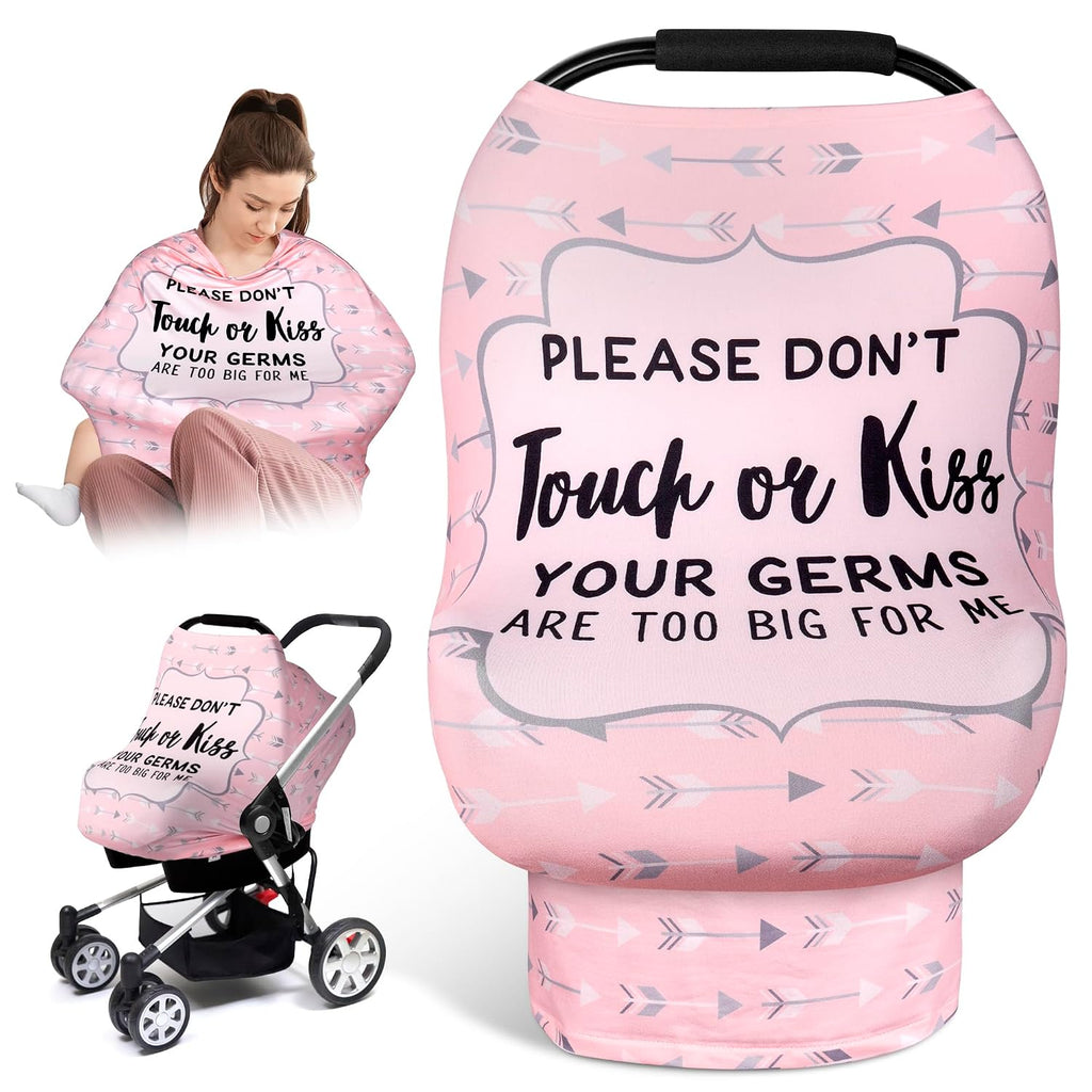 Baby Car Seat Cover, No Touch Sign Carseat Canopy & Nursing Covers