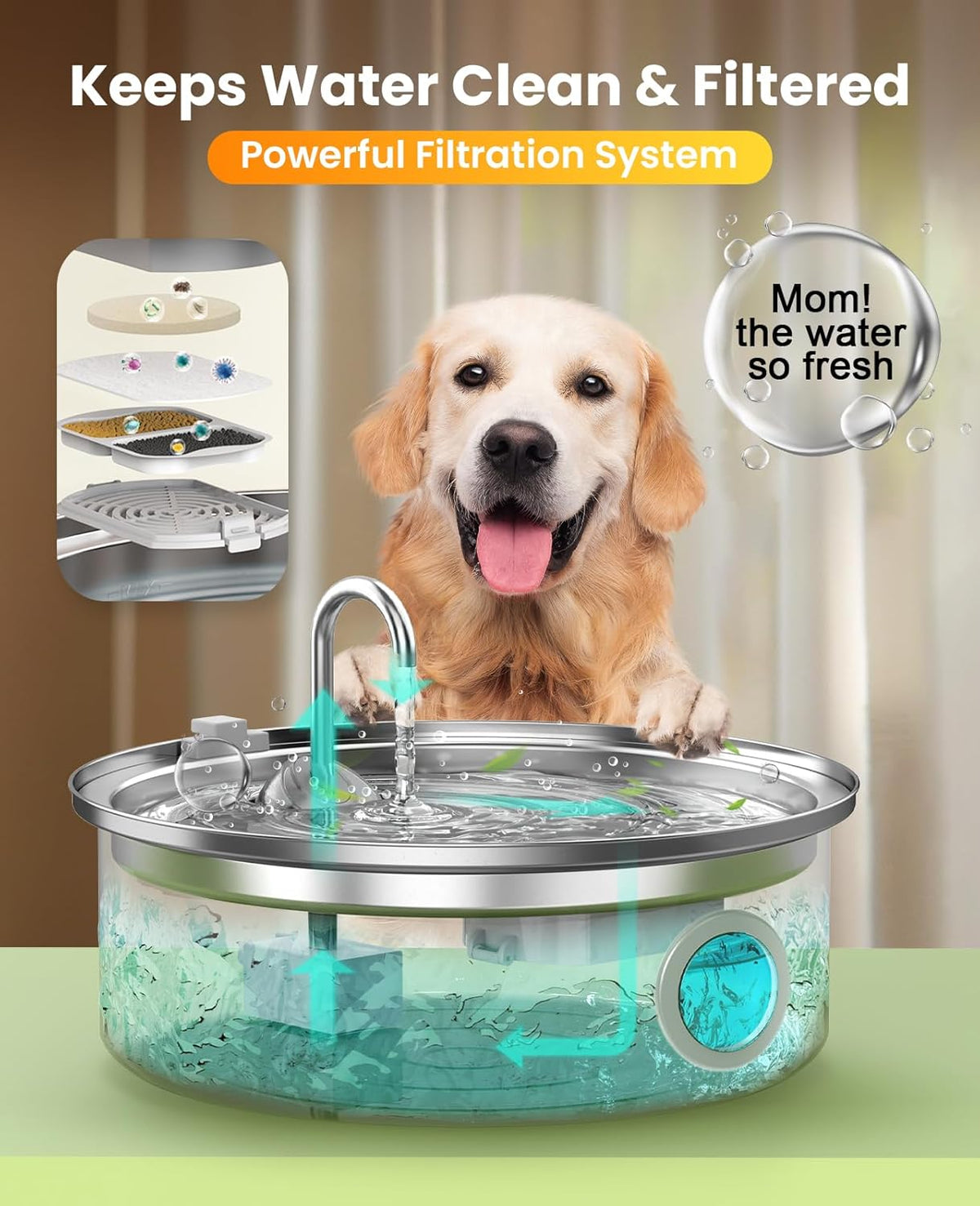 7L/230Oz Pet Water Fountain