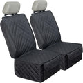Waterproof Front Seat Cover Dog Car Seat Covers Nonslip and Full Protection with Side Flaps Fits Most Cars, Trucks, Suvs(Black, 2Pack)