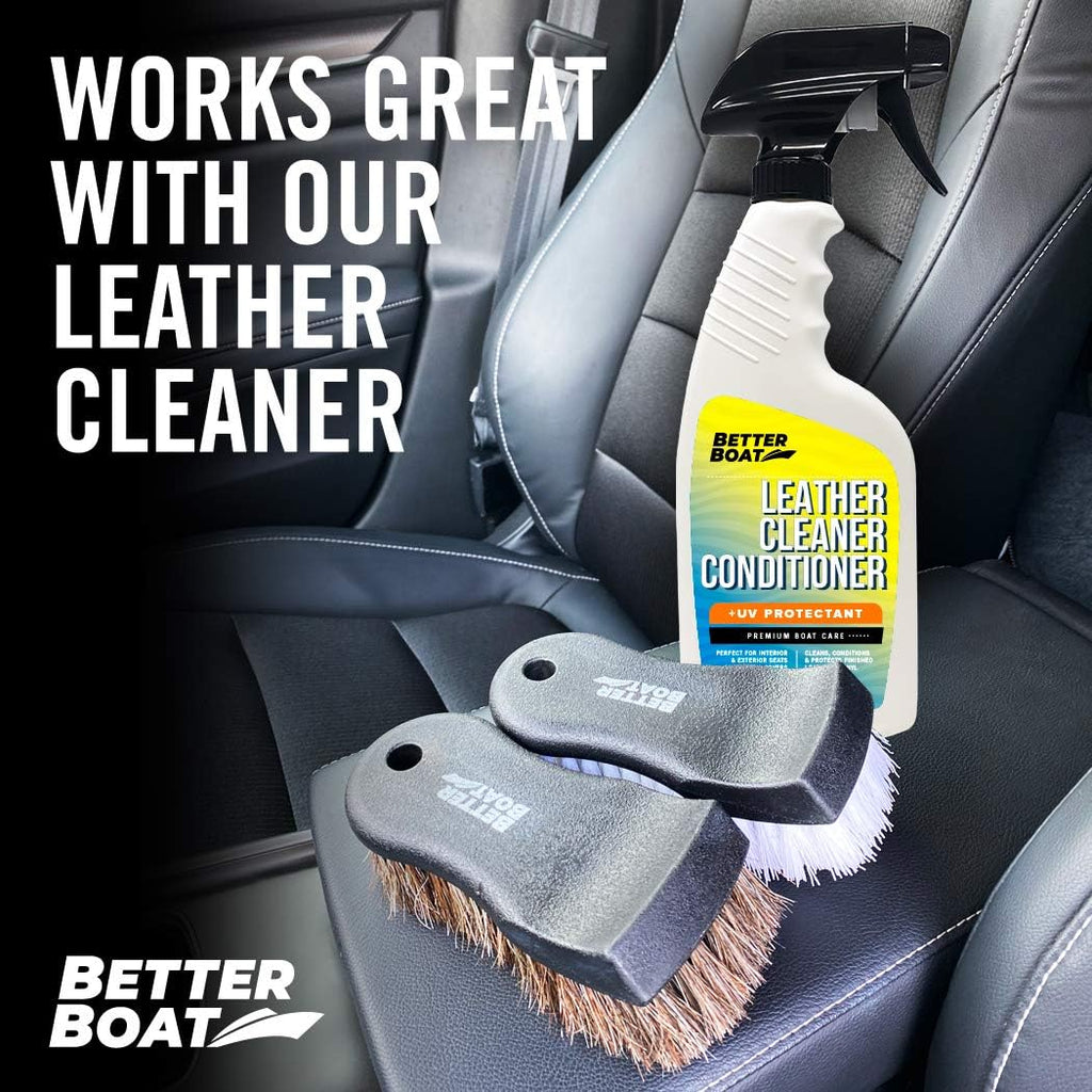 Upholstery Brush Set, Carpet and Car Cleaning Brushes, Horsehair Detailing