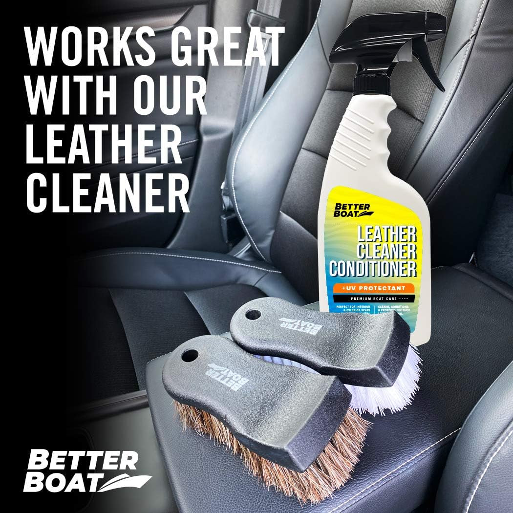 Upholstery Brush Set, Carpet and Car Cleaning Brushes, Horsehair Detailing