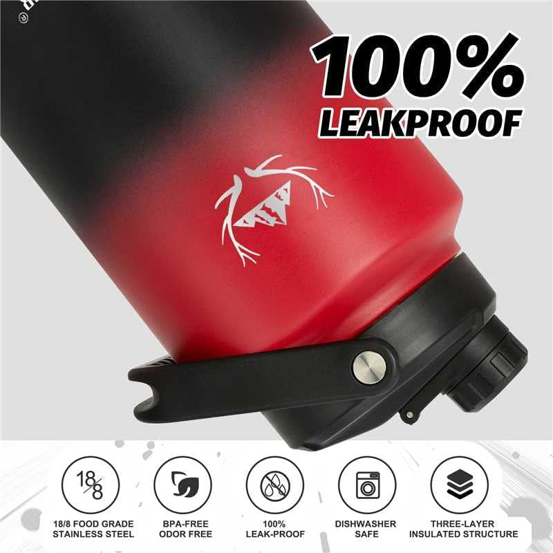 1 Gallon (128Oz) Insulated Water Bottle Jug with Carrier Bag